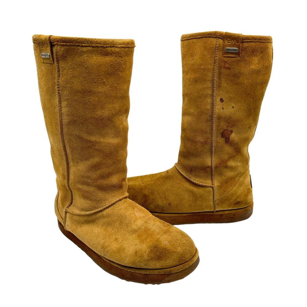 Emu Australia Paterson Hi Waterproof Suede Leather Sheepskin Tall Winter Boots